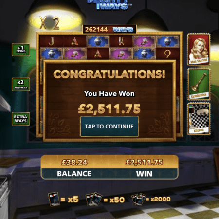 Cluedo megways 4186.25 x