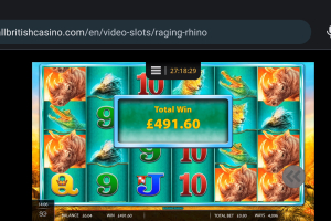 Big Win 614x on Raging Rhino